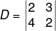 Clculo de valor de Dx em sistema linear 2x2