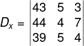 Clculo de valor de Dx em sistema linear 3x3