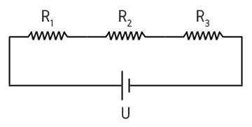 Esquema de associao de resistores em srie